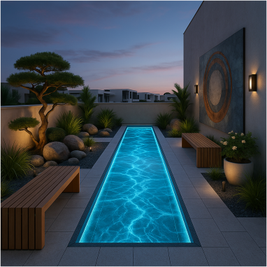 Glass River Walk Terrace Design for 2 Oakland Estates villa in North Bangalore.