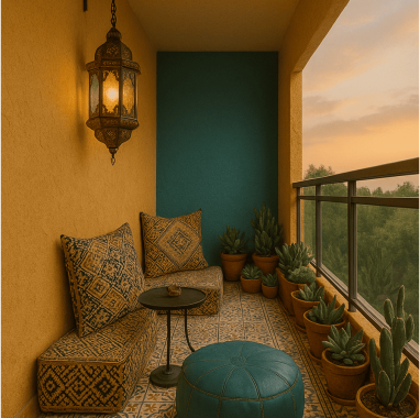 Moroccan Chic Narrow Balcony