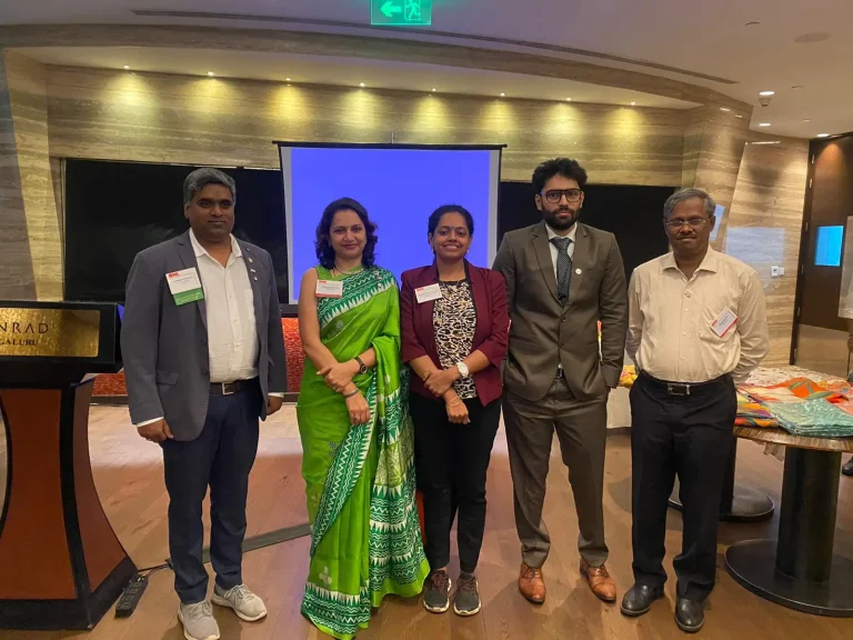 Mohammed Zaid with business professionals at a networking event at Conrad Bengaluru.