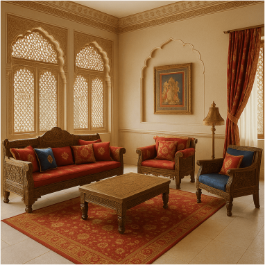 Royal Indian Heritage Living Room for 2 oakland Estates