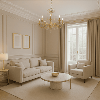 Neo-Classical Grandeur Living Room for 2 oakland Estates