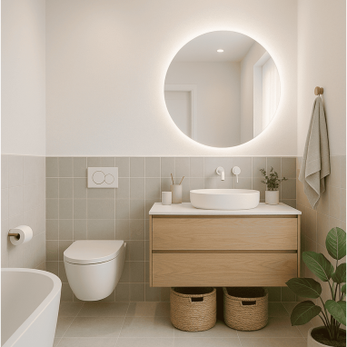 Scandinavian Calm Bathroom Design for 2 oakland Estates