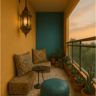 Moroccan Chic Narrow Balcony