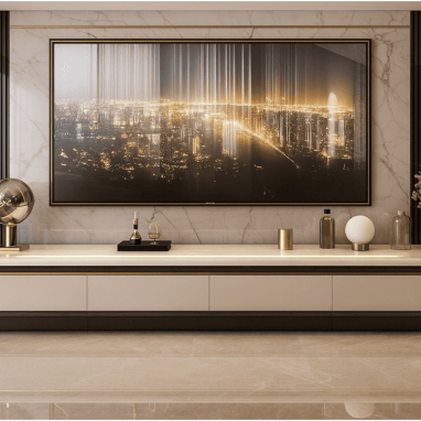 Metallic Accent Luxury Wall