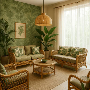 Tropical Modern Retreat Living Room for 2 oakland Estates