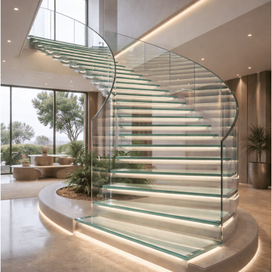Glass Ribbon Stair