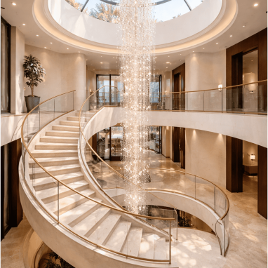 Light-Well Spiral Stair